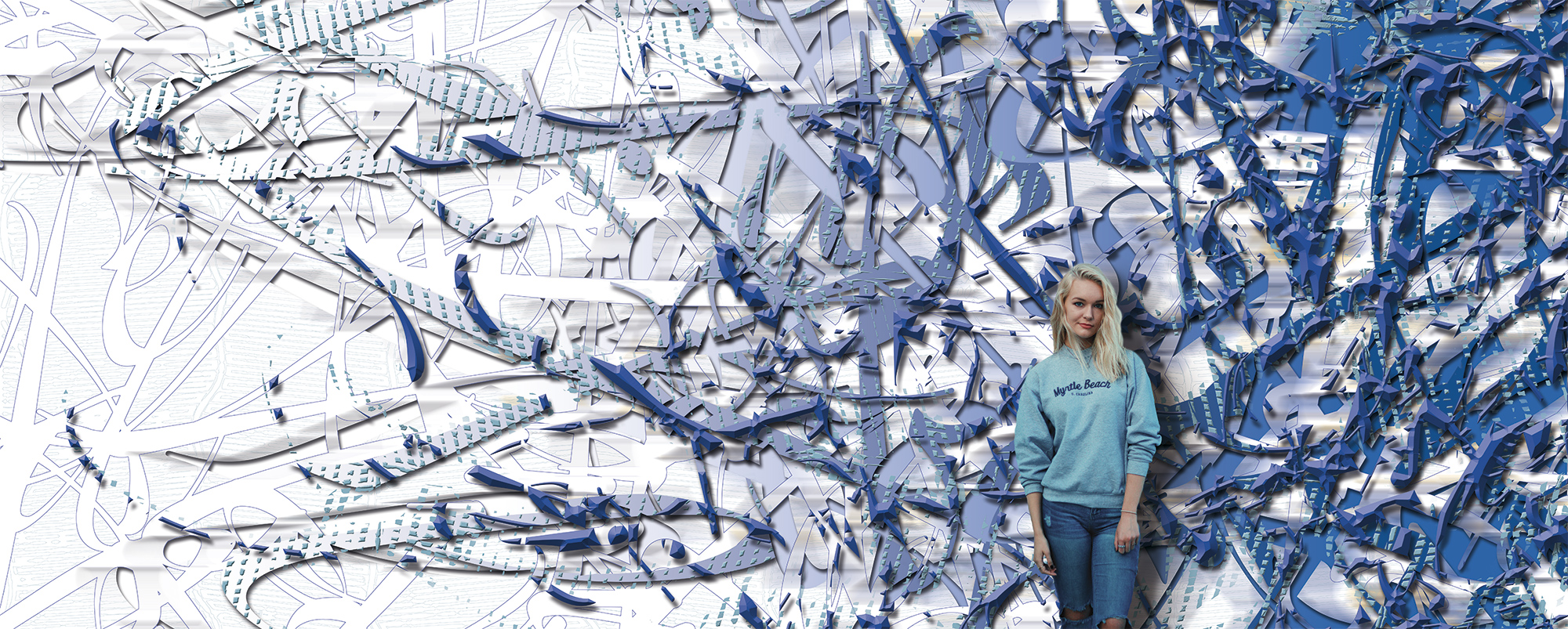 Décor mural art numérique