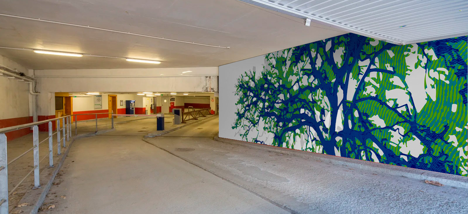 Projet de fresque intérieure - parking